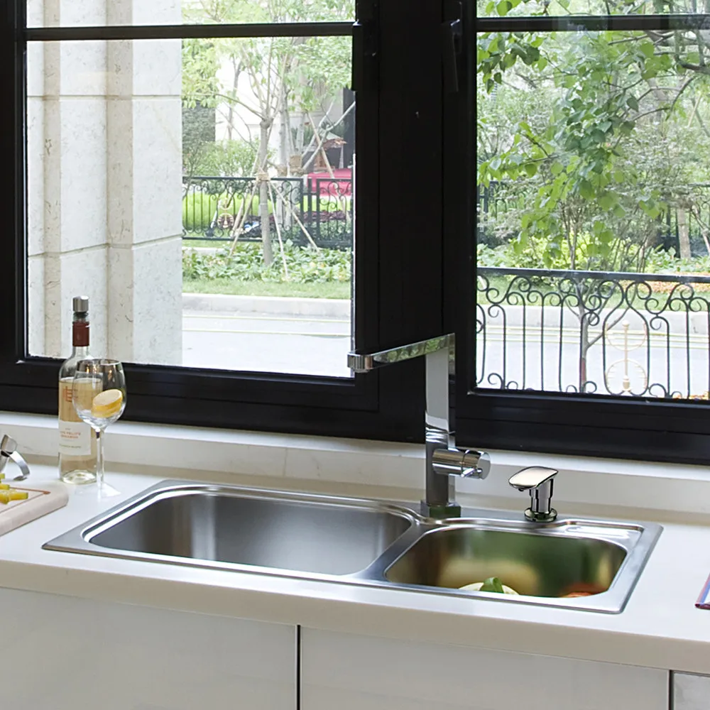 Modern Design Kitchen Sink Soap Dispenser Sink Detergent Bottle Copper Dispensador for Kitchen Bathroom 10