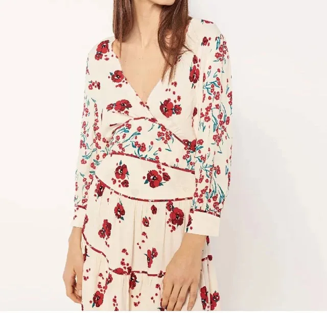 

Elfbop Ladies Flower Print V Neckline Short Mini Dress - 2019 Spring Summer Casual Dress