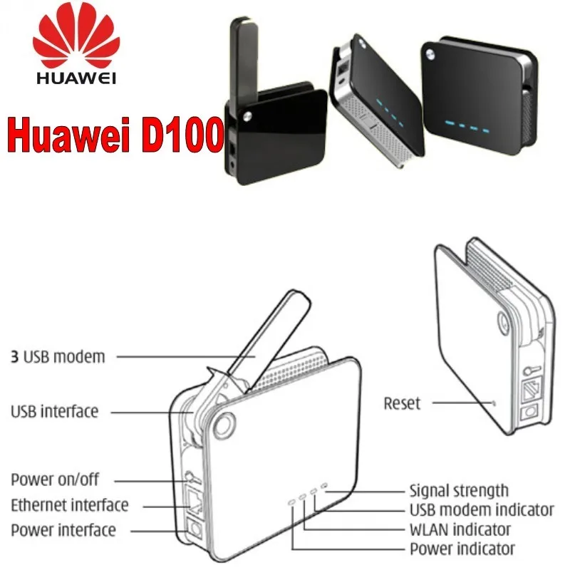 Huawei D100 3g беспроводной маршрутизатор Преобразует USB 3g модем ключ 54 Мбит/с в сеть WiFi