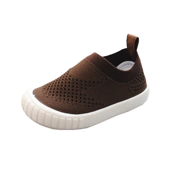 

Kids Fly Knitting Casual brown Shoes Running Sporting Children Outdoor E69 Soft Breathable Comfortable Boys Girls Casual Shoes