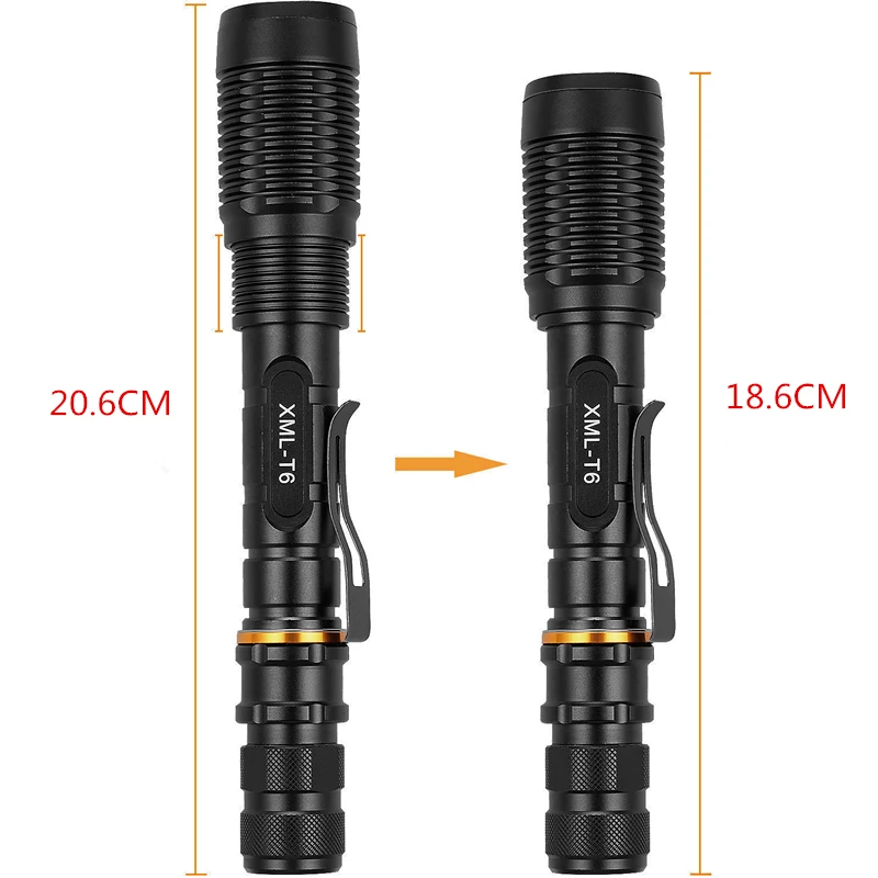 9000LM XM-L T6 светодиодный фонарик Перезаряжаемые Масштабируемые Linternas Водонепроницаемый лампы 2*18650, ручной фонарь