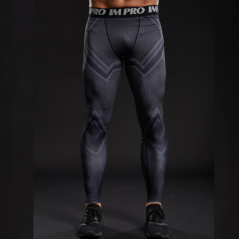 Black Panther 3D Printed Leggings Men Pattern Compression Tights Pants ...