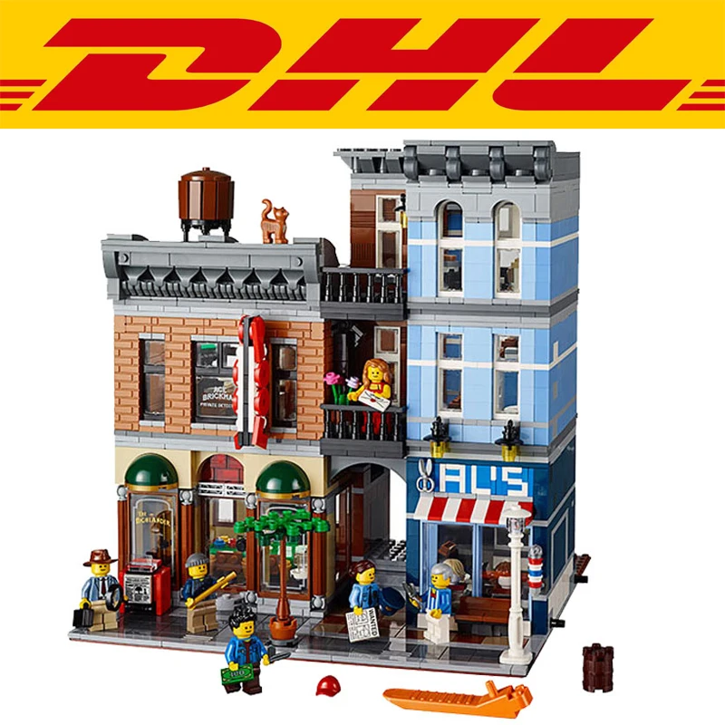 

2018 Standard brick size 2262Pcs Creator City Street Detective's Office Model Building Kit Blocks Bricks Children Toy Gift 10246