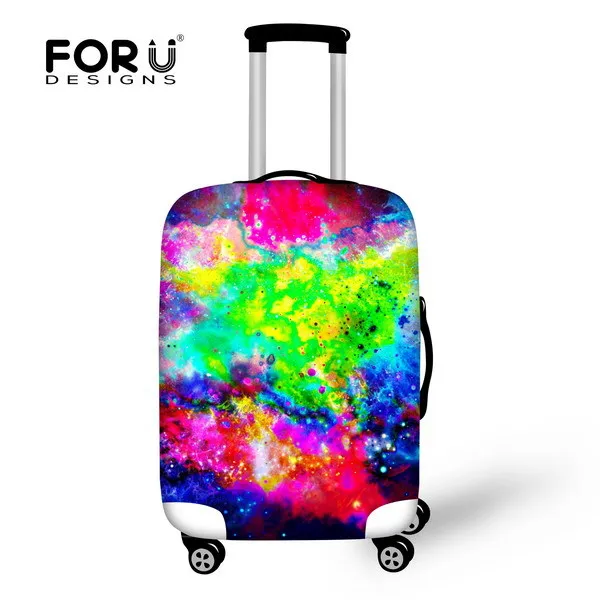 FORUDESIGNS, дизайн, цветочные Защитные чехлы для багажа, для путешествий, на колесиках, чехлы для чемоданов, эластичные полиэфирные пылезащитные чехлы - Цвет: 2U0007F1