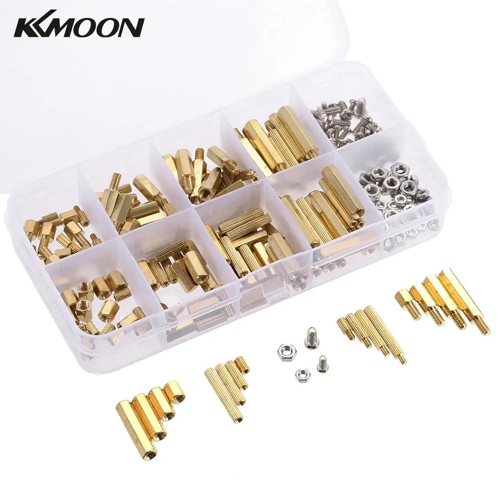 240PCS M2 M3 Screws Threaded Standoffs Male Female Brass Standoff