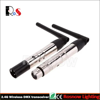 

2pcs/Lot A male & A female 2.4GHz frequency Wireless DMX XLR transmitter and receiver for led uplight