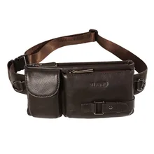 Мужская поясная сумка из натуральной кожи, первый слой воловьей кожи, винтажная поясная сумка, пляжный комбинезон для путешествий, нагрудная сумка, сумка через плечо