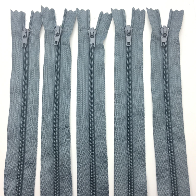 10 шт.(20 см 8 дюймов) длина нейлоновая катушка молнии портной шитье ремесло аксессуары для одежды Crafter's выбрать цвет - Цвет: Gray