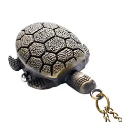 Yisuya прекрасные милые Ретро Бронзовый Черепаха Форма ожерелье винтажные кварцевые карманные часы небольшой стимпанк подарок для мальчиков