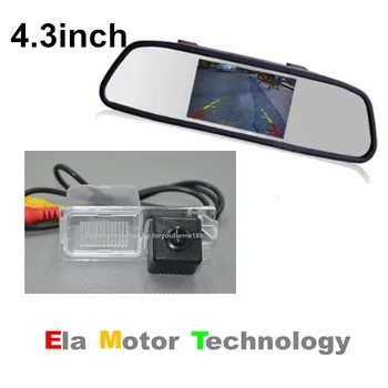 

4.3'' LCD Screen Mirror Monitor + Waterproof Night Vision Color CCD Car Rearview Reverse Backup Camera for Ford Edge 2011 2012