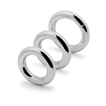 7 size for choose Heavy Duty male Magnetic Ball Scrotum Stretcher metal penis cock lock Ring Delay ejaculation BDSM Sex Toy men 5