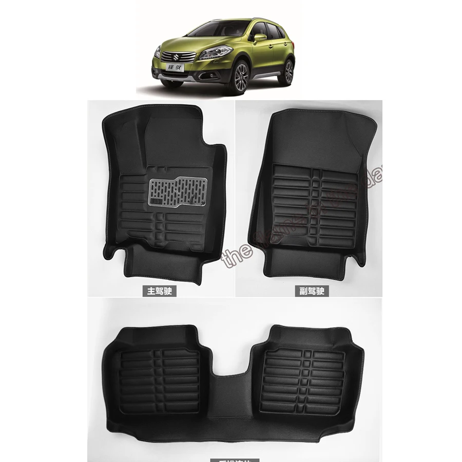 

free shipping leather car floor mat carpet rug for suzuki sx4 s-cross 2nd generation 2013 2014 2015 2016 2017