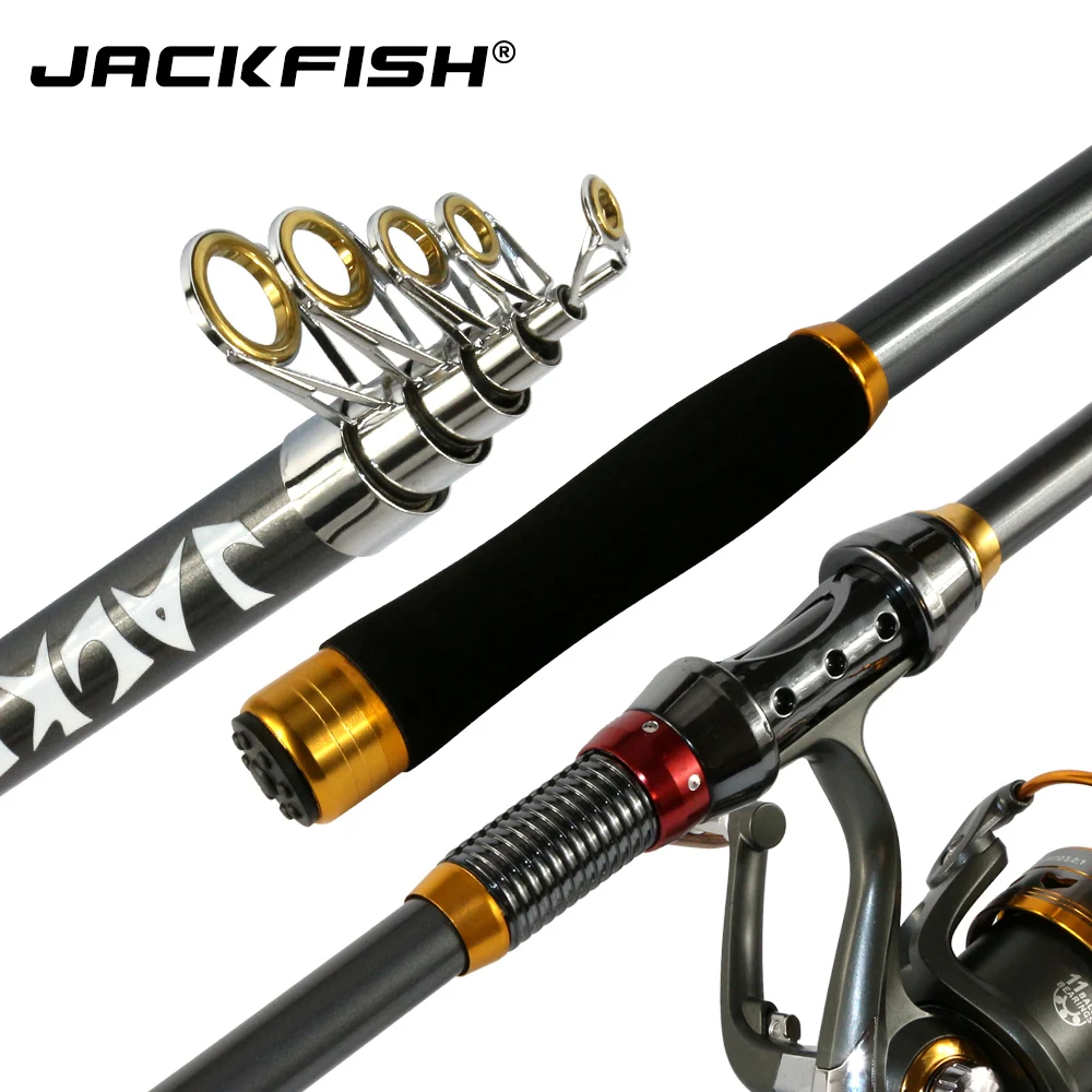 JACKFISH высокое качество карбоновое волокно телескопическая удочка Морской Карп