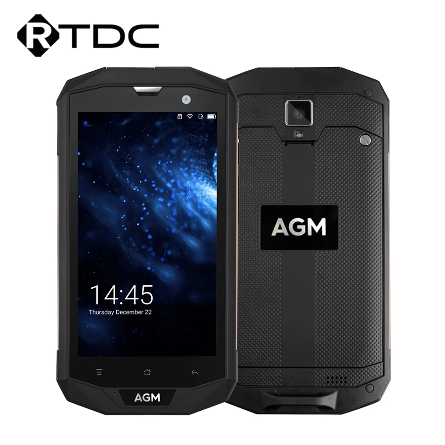 Original AGM A8 US Version IP68 Waterproof Mobile Phone 5.0" 3GB RAM 32GB ROM Qualcomm MSM8916 Quad Core 13.0MP Fingerprint OTG