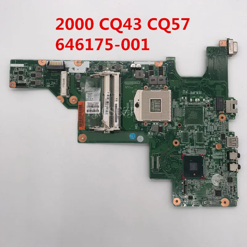 Материнская плата для ноутбука CQ43 CQ57 2000-001 646175-646175 501-646175 01015NH00-J09-G 601 бесплатная