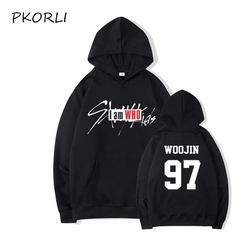Pkorli Kpop бродячие дети I Am Who толстовки Straykids Woojin Felix Hyunjin имя члена буквенный принт