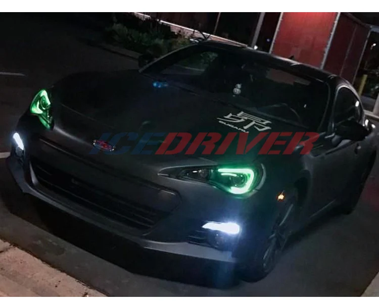 Icedriver для Subaru BRZ DRL RGB многоцветный светодиодный индикатор 2013- дневные ходовые огни красный синий Демон освещение для глаз лампы