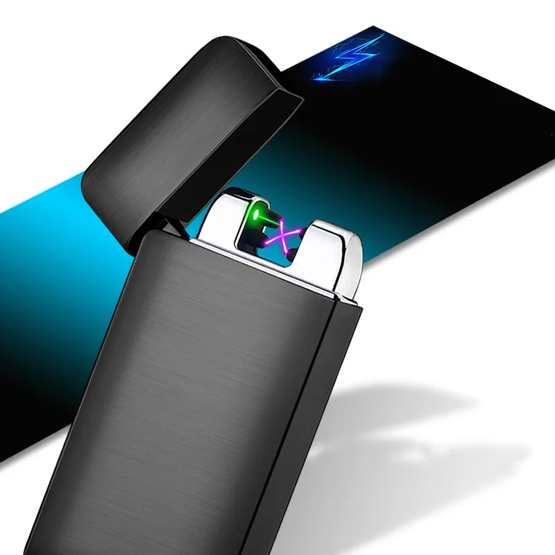 Новейшая электронная Usb зарядка двойная дуговая Зажигалка плазменный