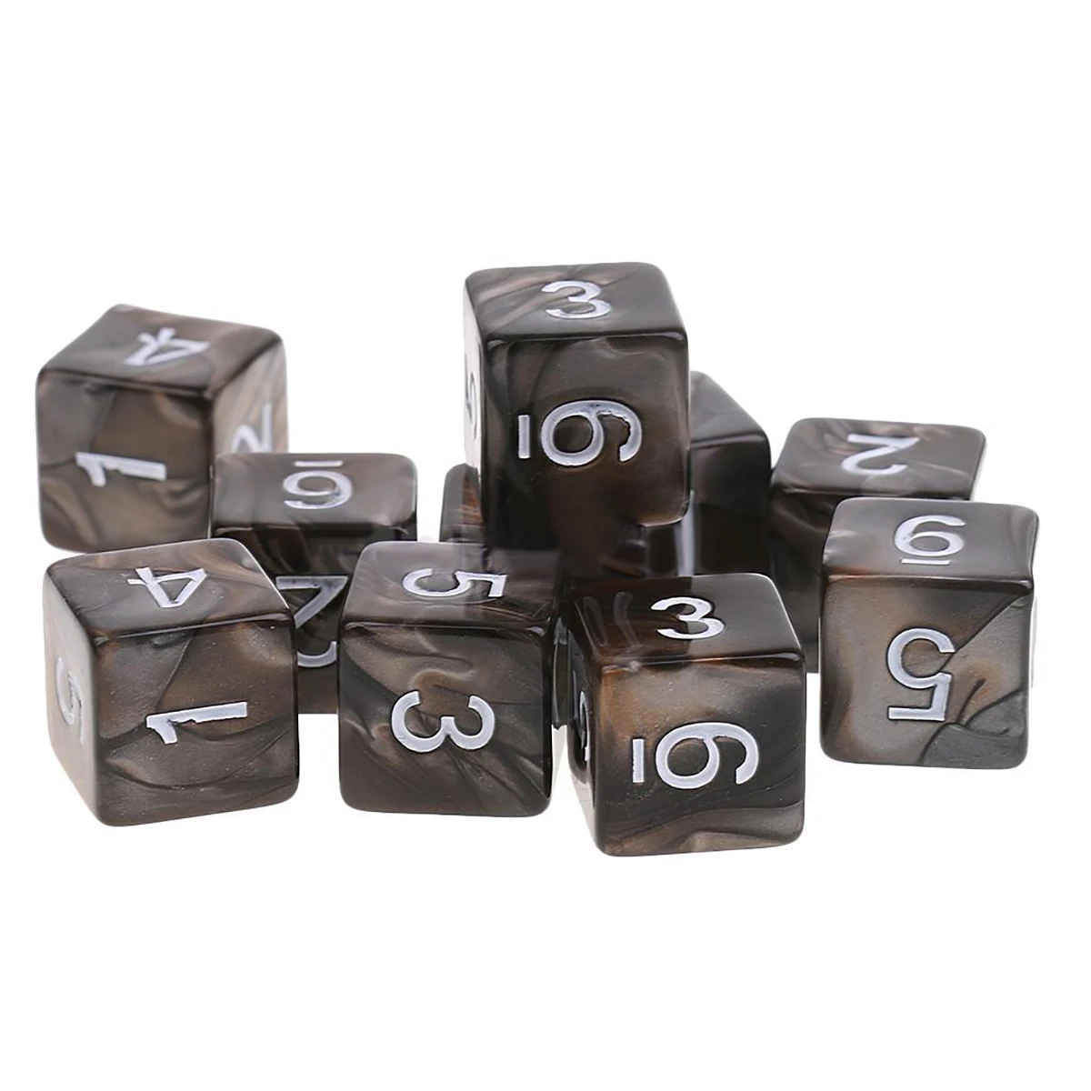 Hot Sale 10pc/Set D6 Sided Acrylic Dice Set Polyhedral Die For Dungeons and Dragons Game Funny Entertainment Table Outdoor Dice
