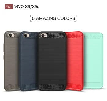 

Rugged Armor Cases for VIVO X9/X9S 100pcs/lot Carbon Fiber cover for VIVO X9/X9S case shockproof heavy duty cover free shipping