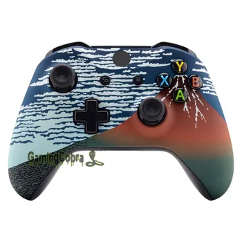 

Fine Wind Clear Morning Mount Fuji Faceplate Front Housing Shell Replacement Kit for Xbox One S & One X Controller - SXOFT34X