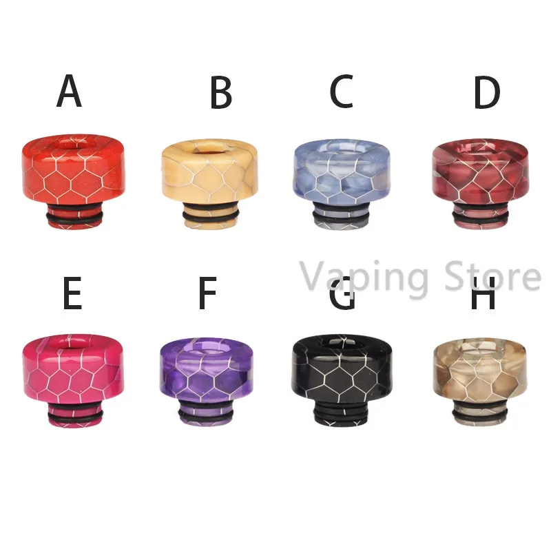 

Cobra Snake Skin Delrin Resin Epoxy 510 Drip Tip for Haku Riviera RDTA/Uwell Crown 4 IV/Uwell Whirl Tank