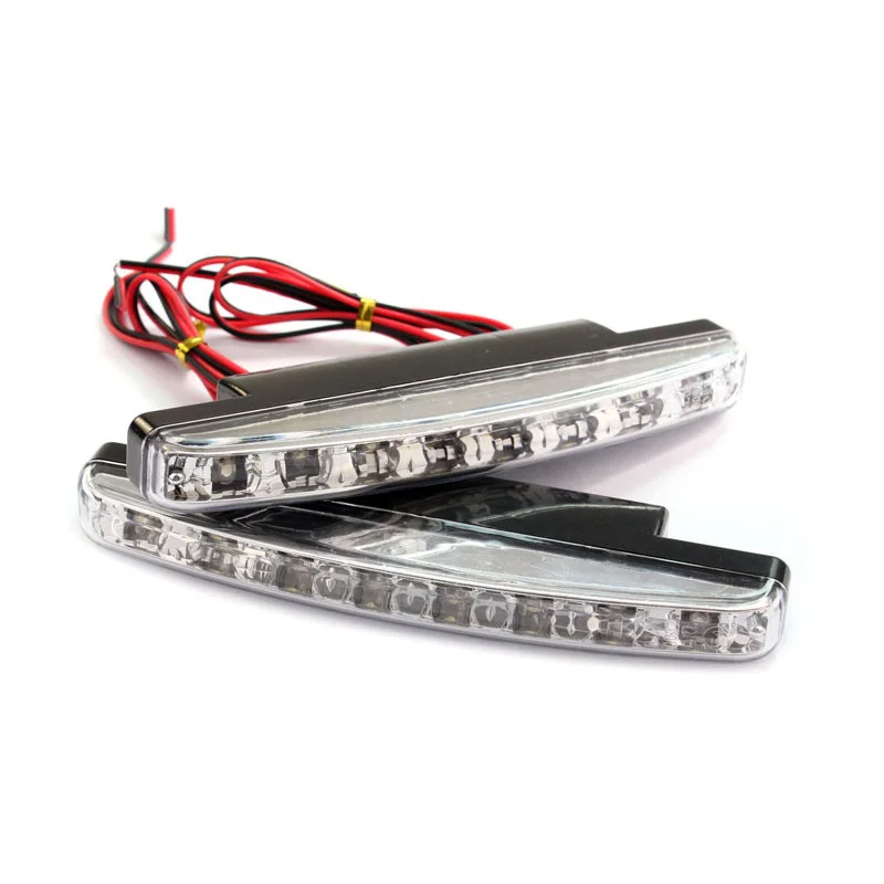 

Daytime Running Light 1 Piece 12V 8W 8LED Waterproof External Led Car Styling Car Light Source Fog Bar Lamp White