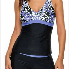 Для женщин печати лоскутное купальник плюс Размеры спине крест ремешок Купальники для малышек Спорт двух частей купальный Костюмы 4f410322