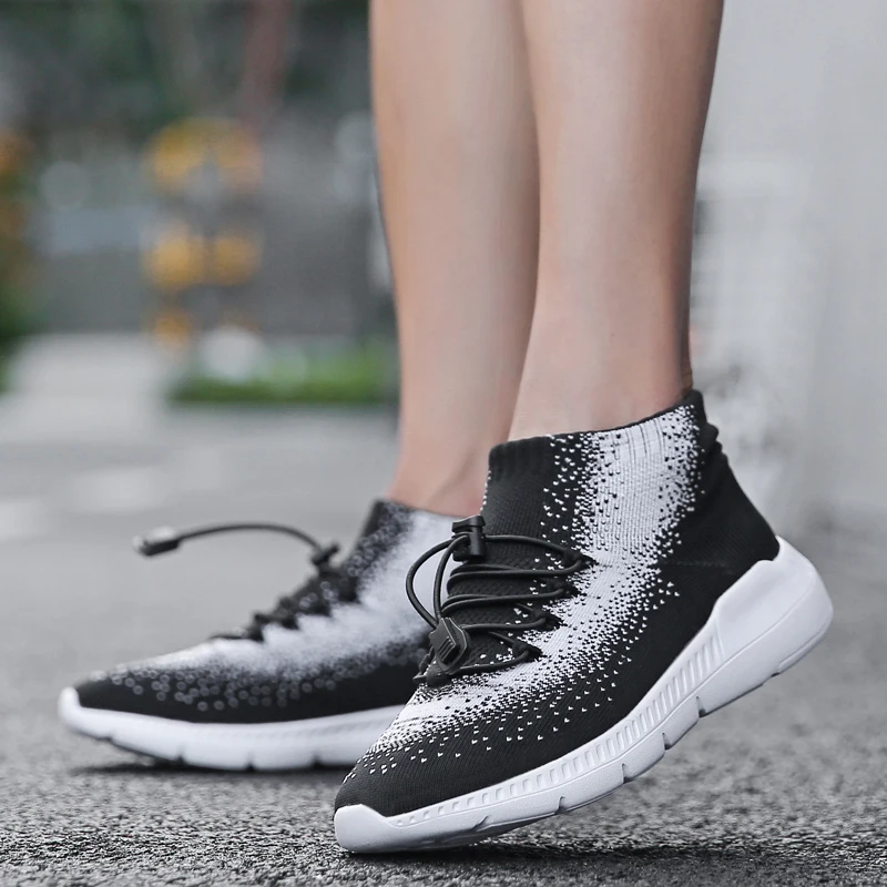 

UTENAG Fashion Bottom Flexible Sock Ankle Boots Comfortable Breathable and lightweight Fabric Socks Shoes Ladies Casual Sneakers