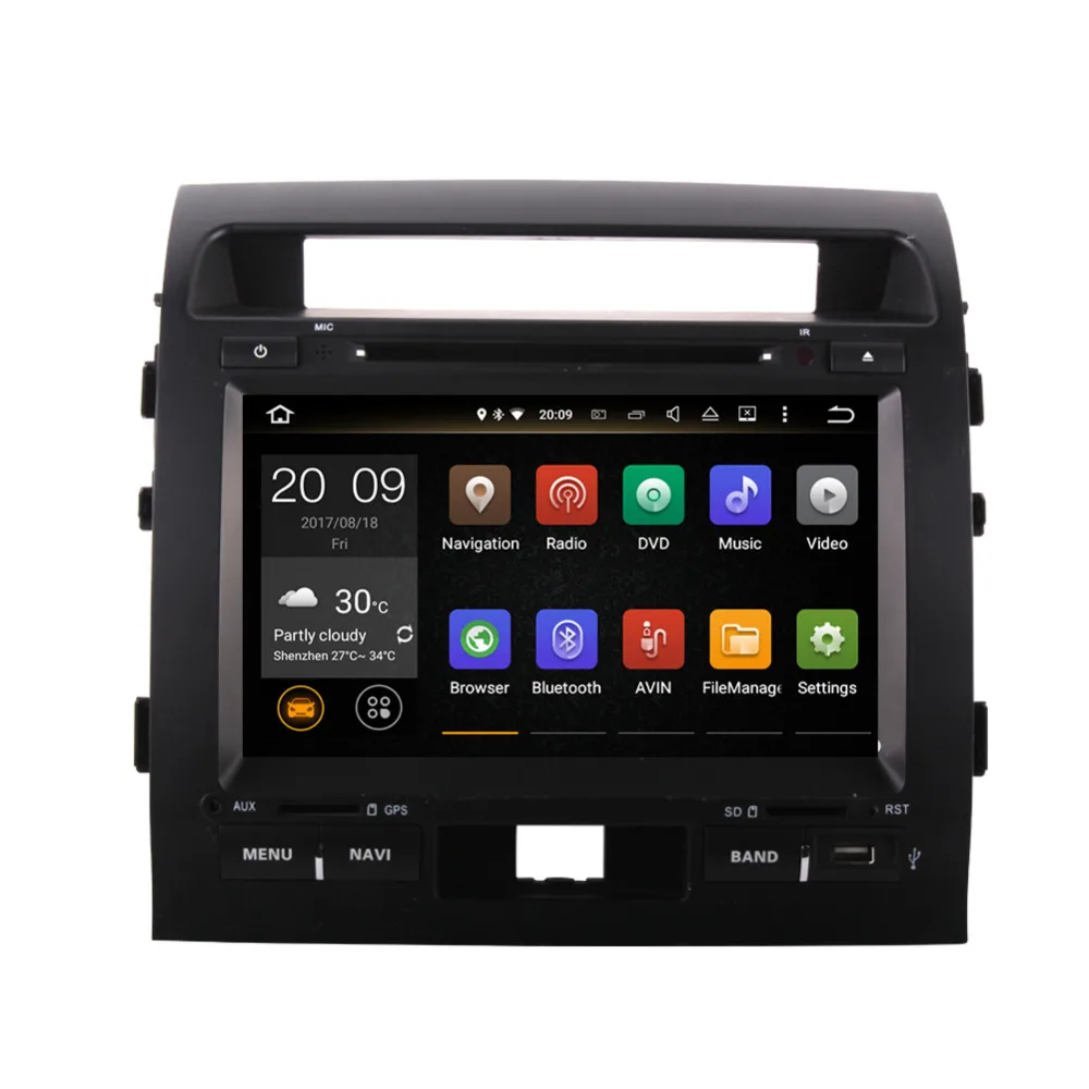 Android 7 1/8 0 Octa Core 4 Гб RAM автомобильный DVD мультимедийный плеер GPS навигация для Toyota Land