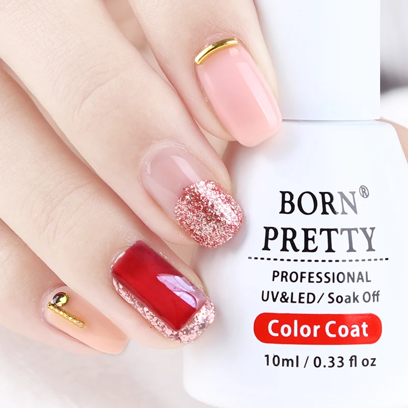 Гель для ногтей BORN PRETTY цвета розового золота, 12 шт. в наборе, блестящий Гель-лак, УФ-лак для ногтей, розовые блестки, Гель-лак для ногтей цвета шампанского и золота