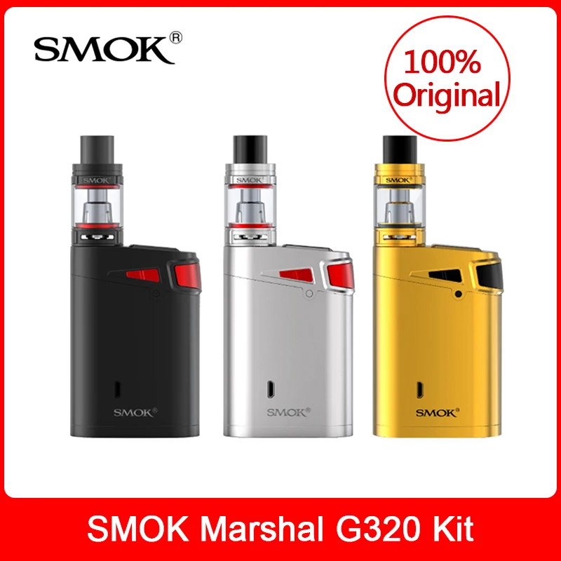 Original SMOK Marshal G320 Kit 320W with V8 Big Baby Tank 5ml + X4/T6 Coils For Electronic Cigarette SMOK marshal g320 vape kit Original SMOK Marshal G320 Kit 320W with V8 Big Baby Tank 5ml + X4/T6 Coils For Electronic Cigarette SMOK marshal g320 vape kit