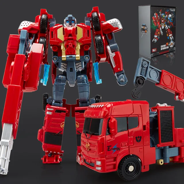 Best Price WJ WEI JIANG Alloy Fire Status 5 IN 1 Transformation Motorcycle Extinguishing Crane Truck Ambulance Truck  Action Figure Toys