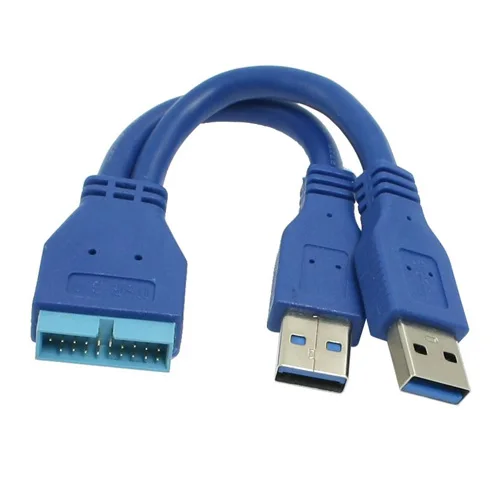 6," синий USB 3,0 A папа-папа 20 Pin разъем адаптера кабель