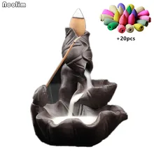 Курильница для благовоний горелка Керамическая горная водопад подставка для ароматических палочек кадильница для ароматерапии домашний декор+ 20 шт Бесплатные конусы