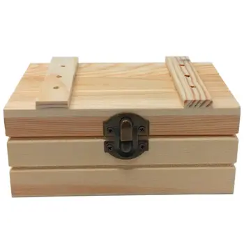 

Rectangular wooden cash box with lid 14x9.5x6 cm