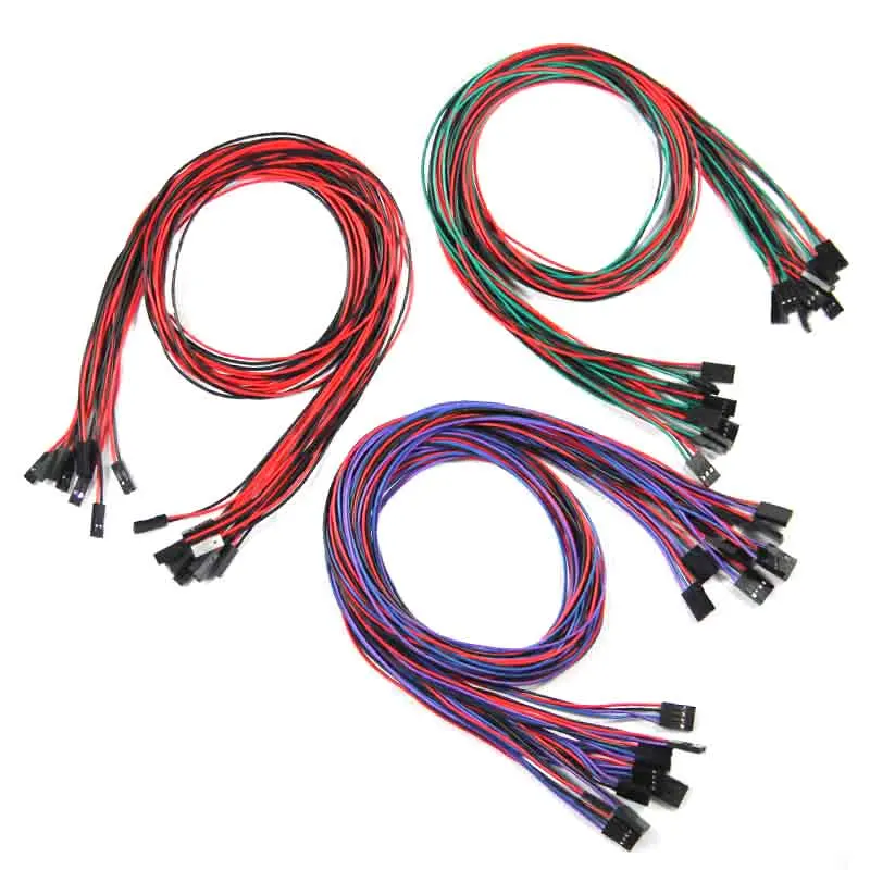 10pcs Each 70CM Length Dupont Cable 2pin &amp 3pin 4pin F/F Jumper Wire for Electronics Projects | Компьютеры и офис