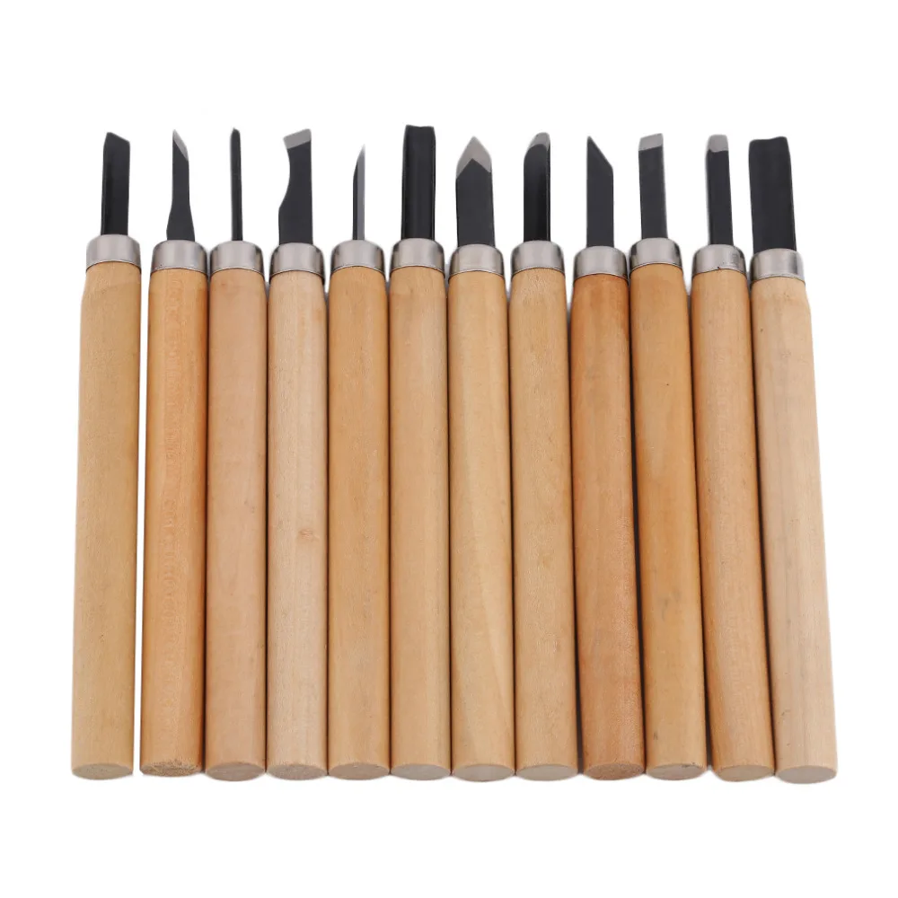 2016 Top Sale 12/8/6Pcs Set Wood Carving Chisels Tool Set Knife Blade