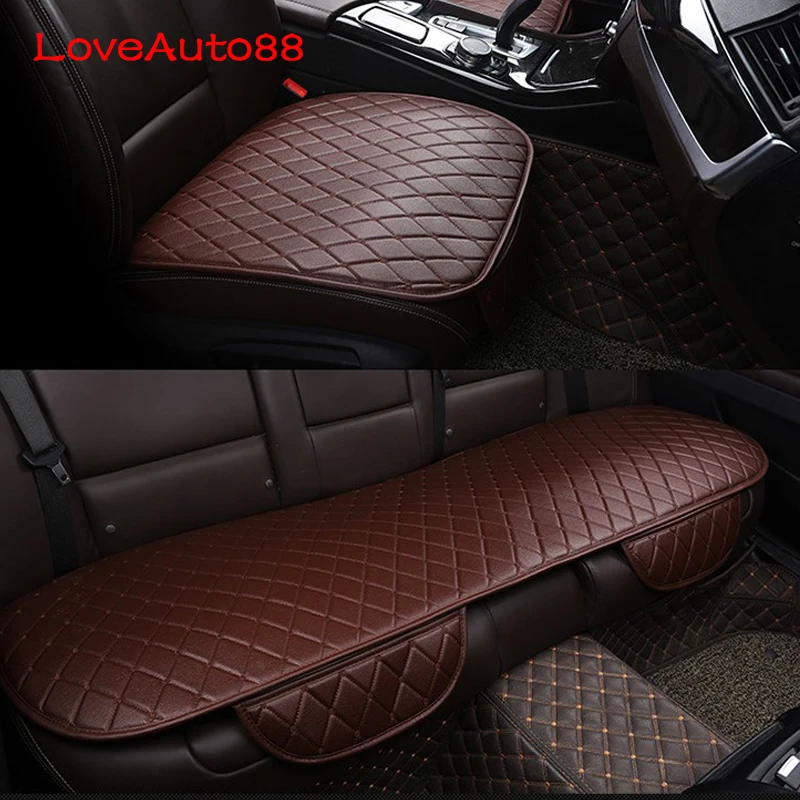 

3Pcs Car Seat Cover Cushion Front Rear Seat Cover Auto Chair Seat Protector Mat Pad Four Seasons For VW Tiguan MK2 Accessories