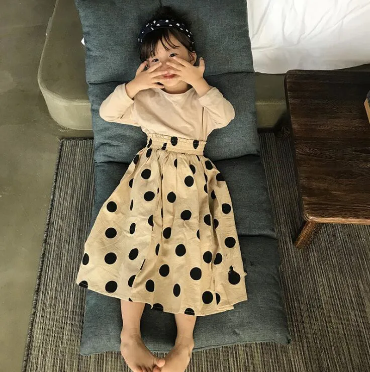 

2019 New Style New Girls Dots Skirt Spring Cotton Fashion Girls Skirts 1-6t PE831