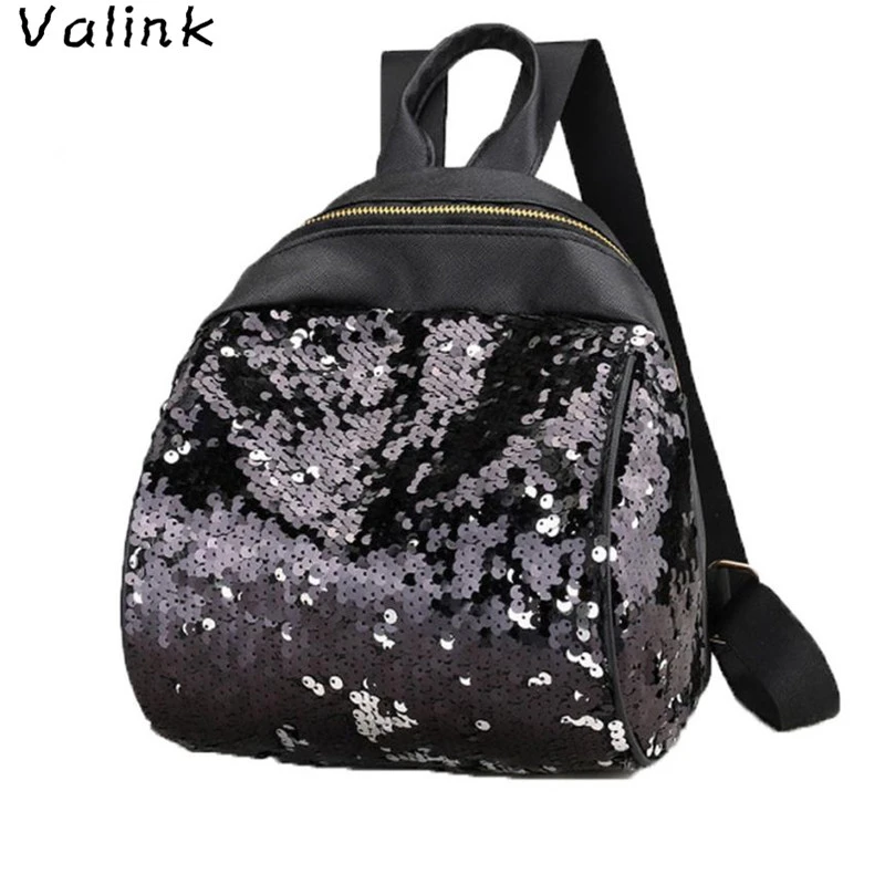 Valink brillante lentejuelas Mochilas escolares chica mochila viaje mochila hombro mochila saco|Mochilas| - AliExpress