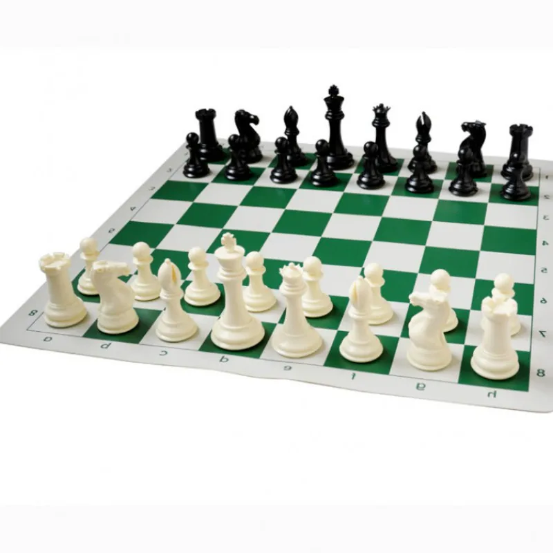 

51 * 51cm Chess Set Exquisite Luxury Extra Large Pieces of PVC Chess Board Standard Game Special Chess King High 10.6cm