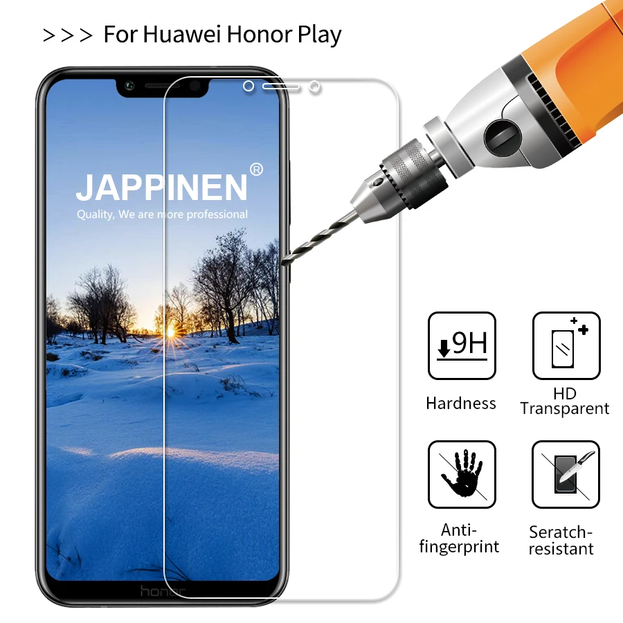 Jappinen 2.5D 9h 0 26 мм Экран протектор Закаленное Стекло для huawei Honor Play Премиум