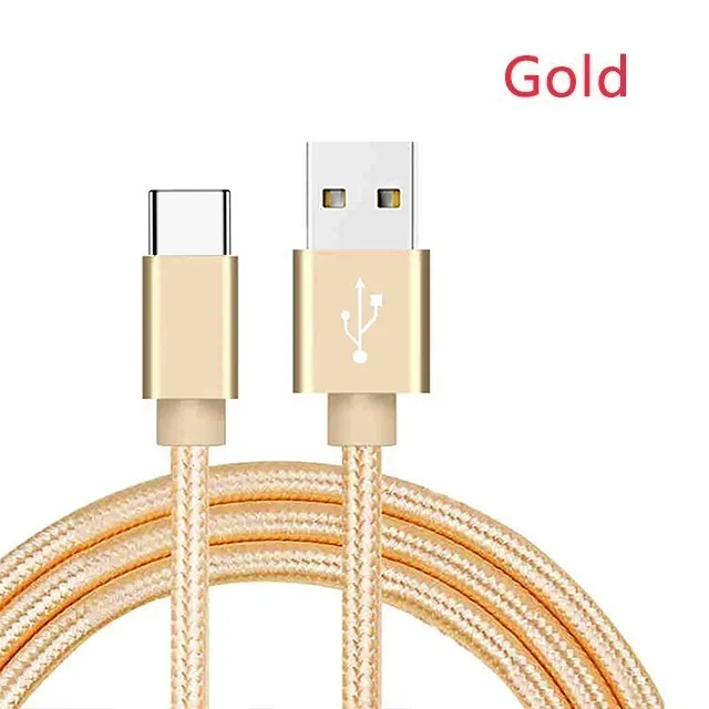 Кабель usb type-C для samsung S10 huawei, кабель для быстрой зарядки USB C, кабель для USB-C данных, шнур для зарядки Xiaomi Macbook type-C - Цвет: Gold