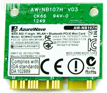 

300Mbps BCM943142HM wifi bluetooth Adapter Broadcom BCM943142 802.11b/g/n Wi-fi+ BT 4.0 half Mini PCI-e Wireless Wlan card