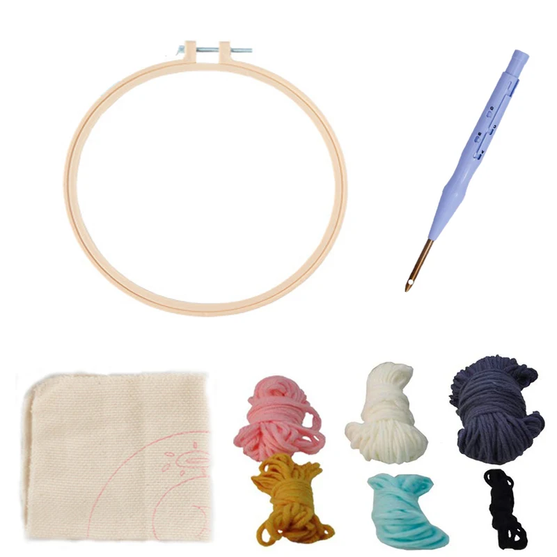 Набор для вышивания игл Шиба ину с кольцом для рукоделия, шерсть, для начинающих, наборы для шитья, подарок ручной работы