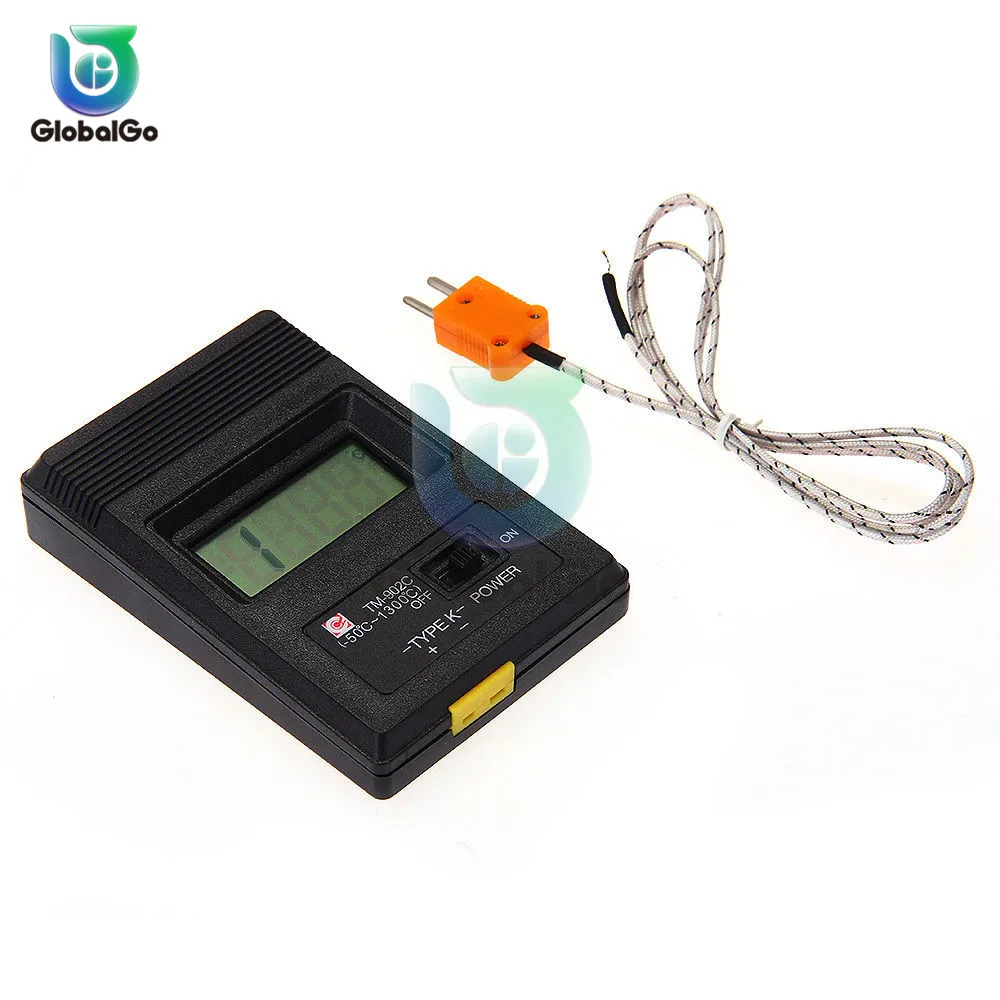 TM 902C 50 ℃ до 1300 Температура метр TM902C с цифровым к Тип термометр Сенсор тестер ЖК