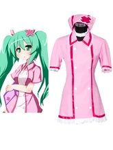 Envío Gratis Vocaloid Hatsune Miku Enfermera Sexy Uniforme de Cosplay del Anime