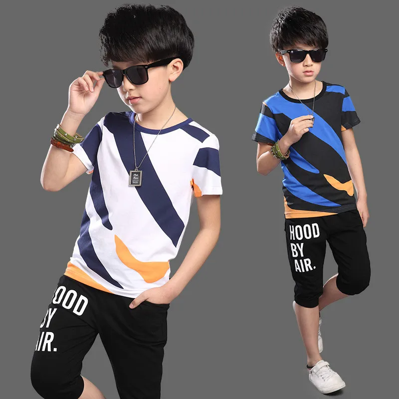

Children's Clothing Boy Summer Suit 2017 New Boy Sports Clothes Big Children Children Summer Short Sleeves Tide