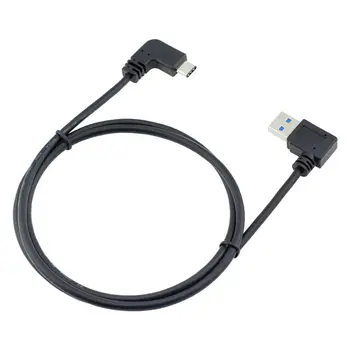 

5Gbp/s 90 Degree elbow design USB 3.1 USB-C Type C male to Right Angled USB 3.0 male Data Transfer Charging cables 1m 3ft